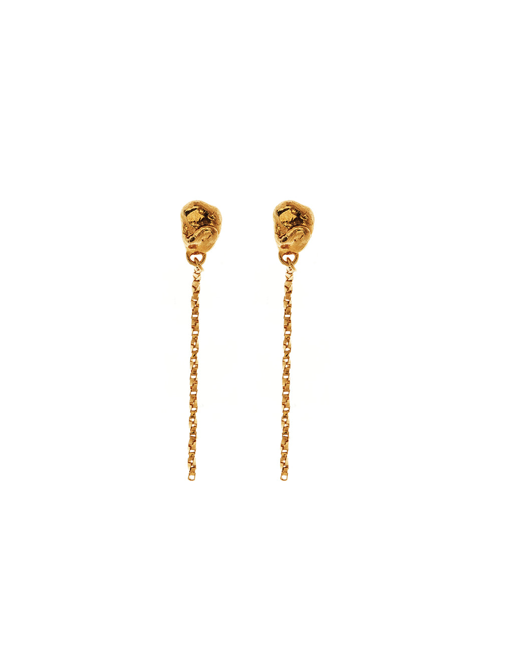 Gold vermeil drop earrings