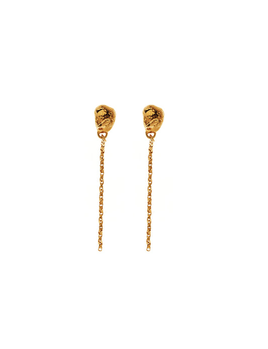 Gold vermeil drop earrings
