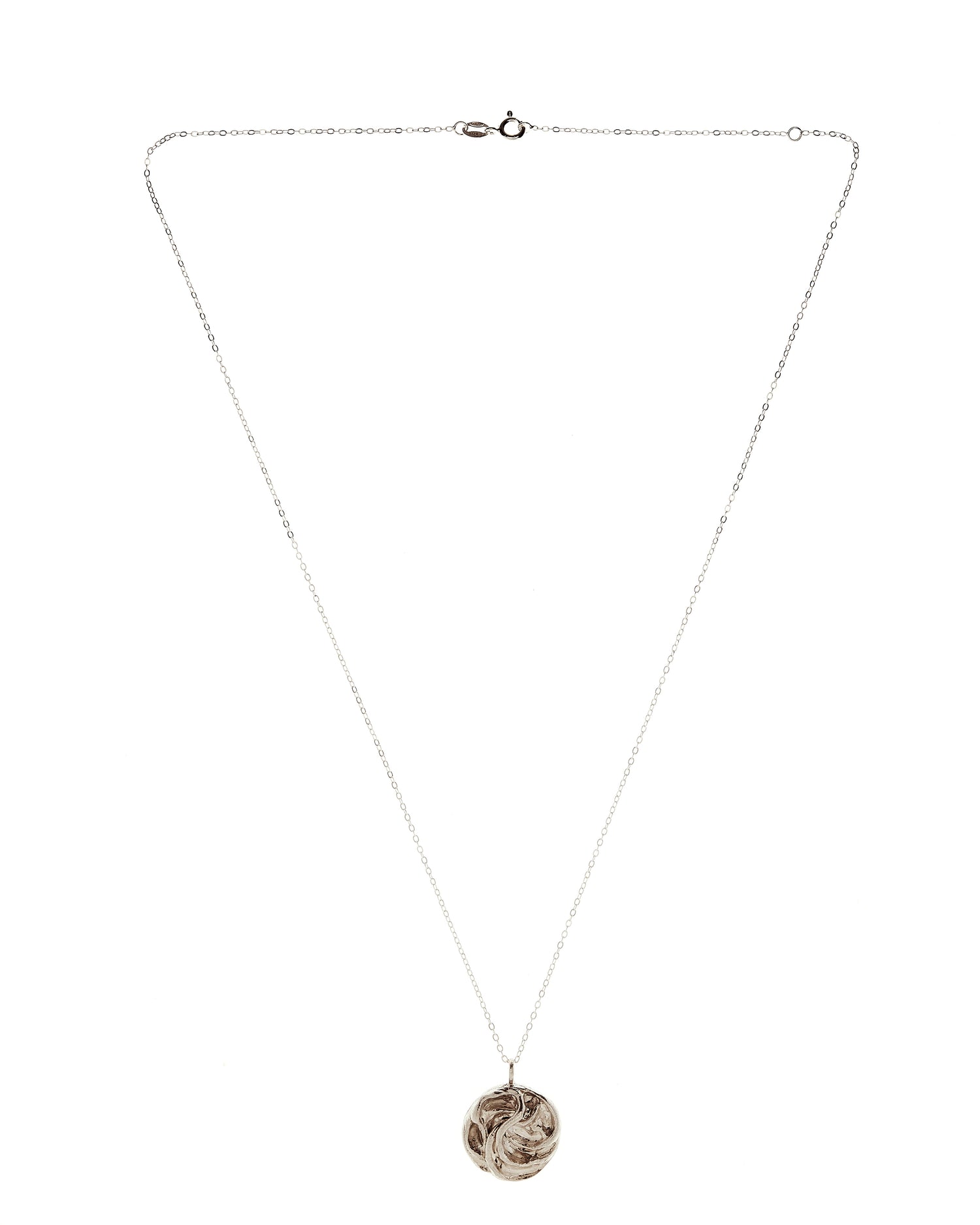 Sterling silver triskele necklace with delicate trace chain