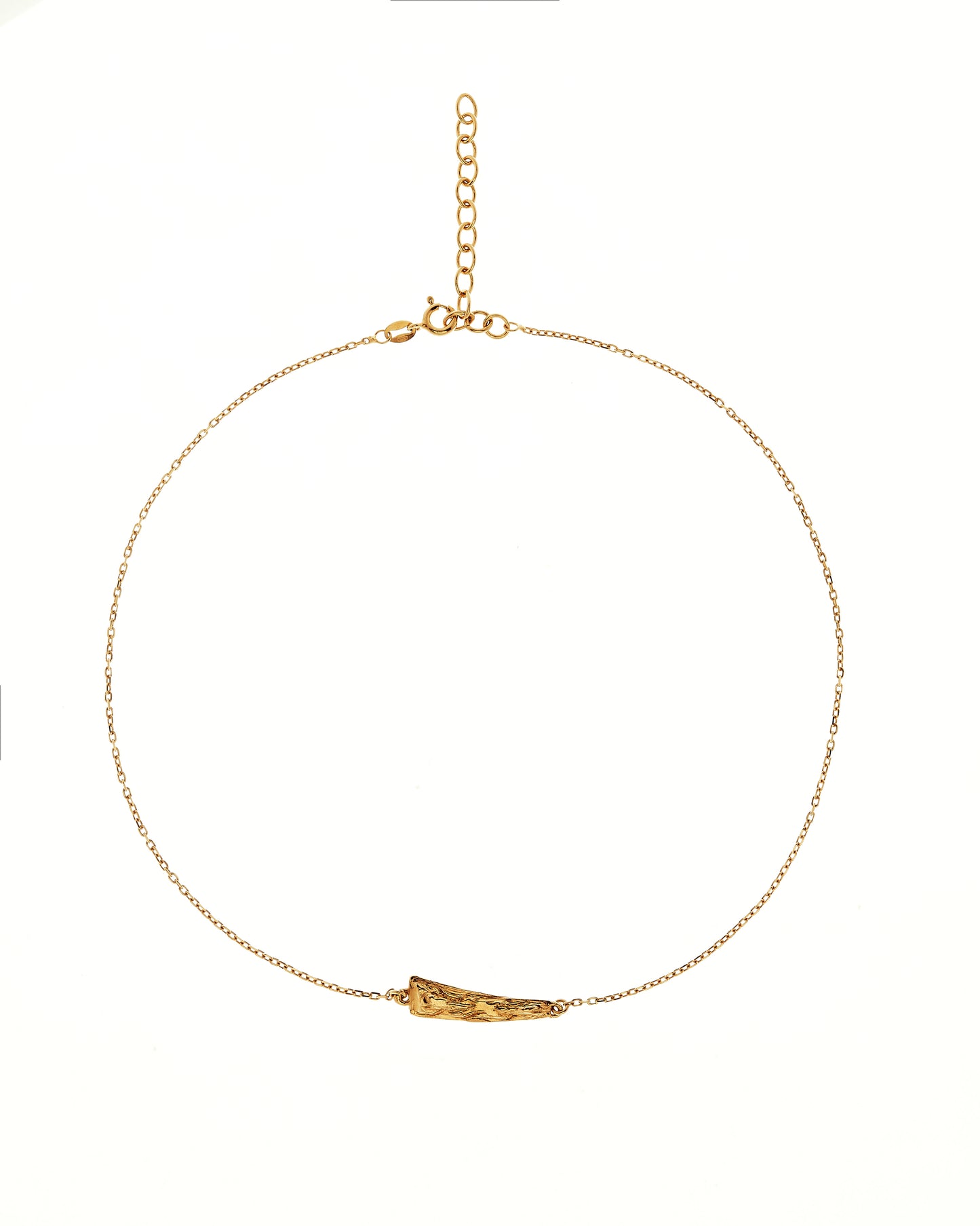 Gold vermeil pendant showing extender chain 
