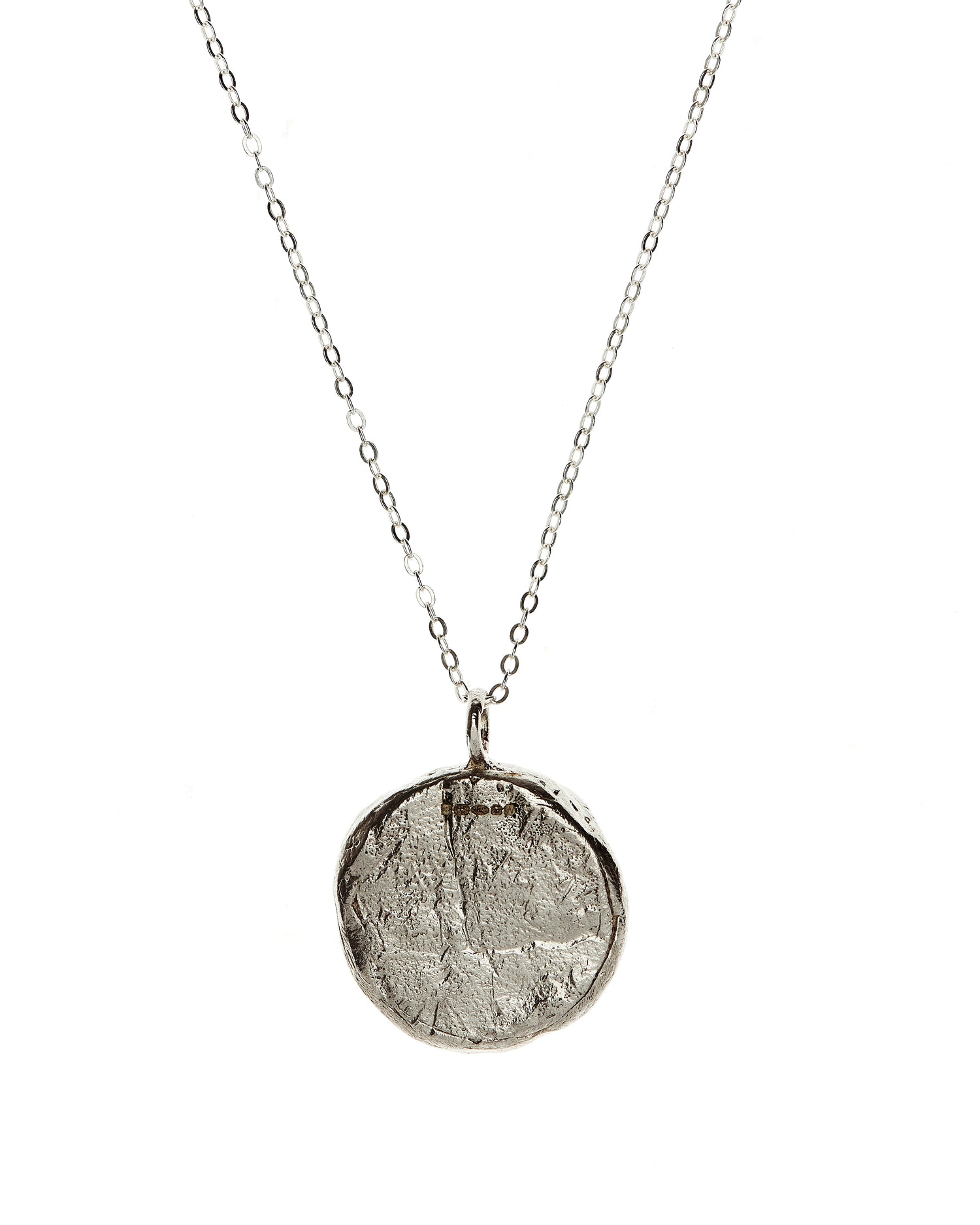 Textured sterling silver necklace