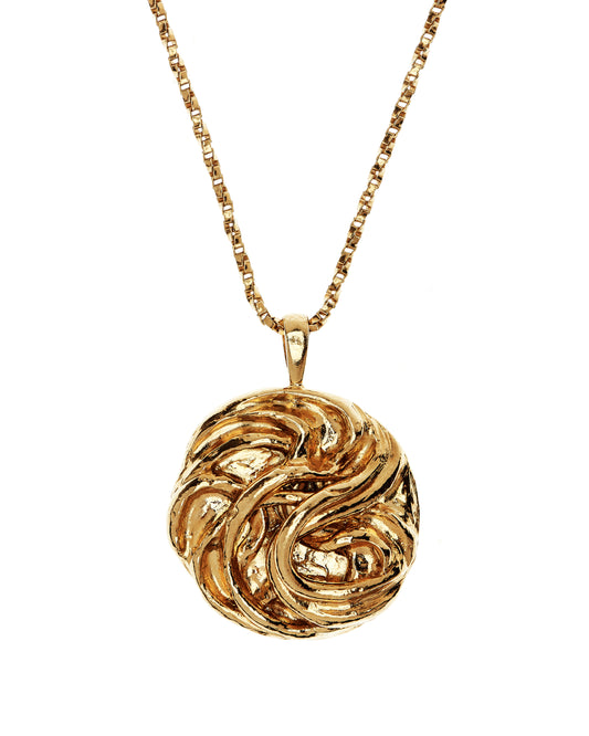 Gold polished large pendant
