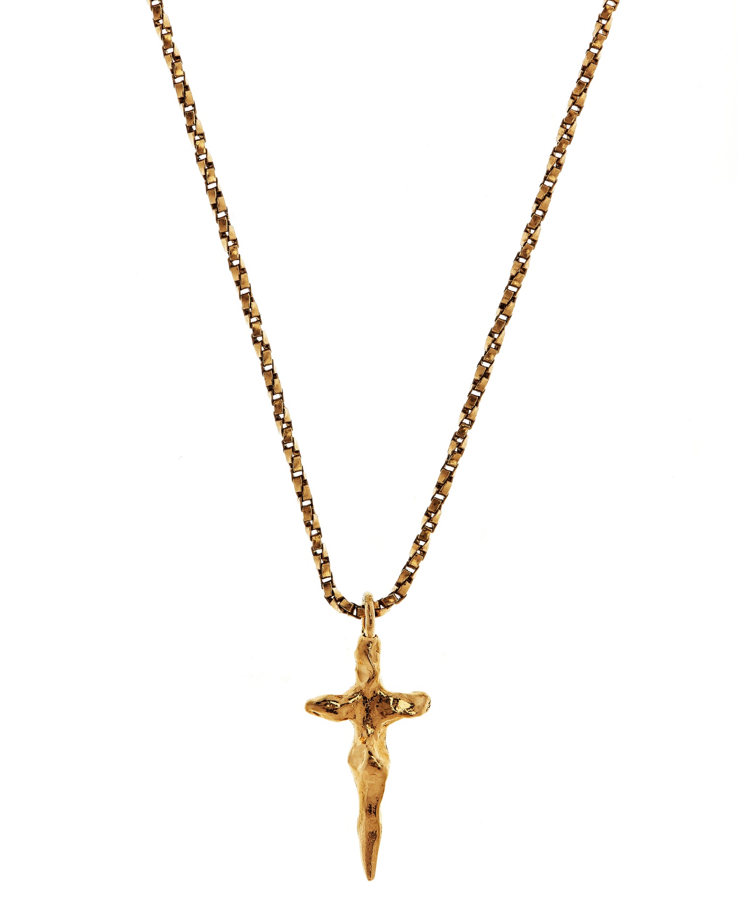 Crucifix necklace in gold