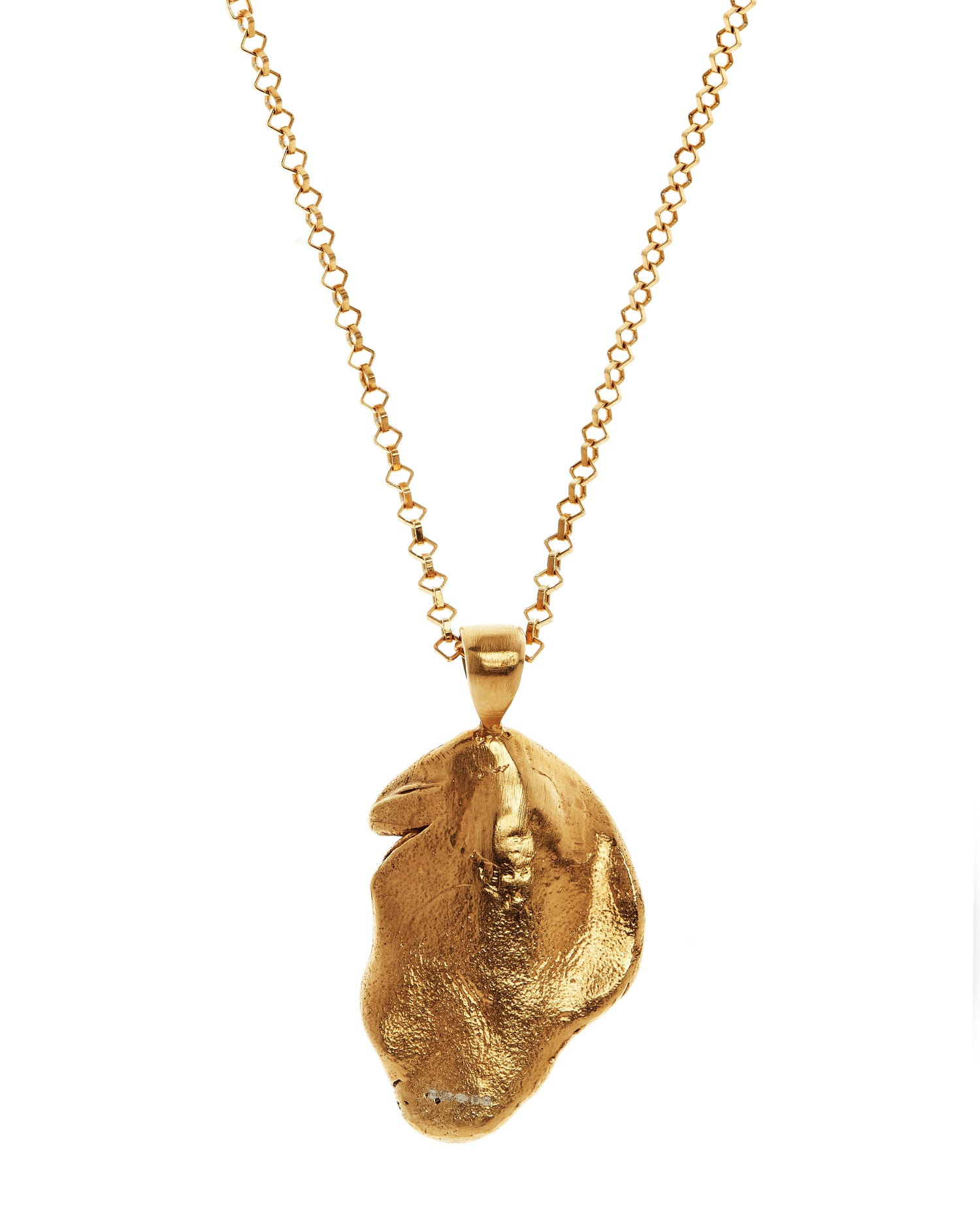 Gold vermeil necklace with diamond shaped chain