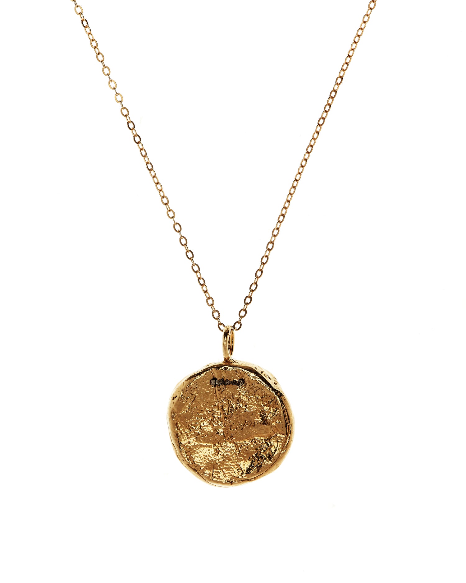 textured gold vermeil necklace with chain