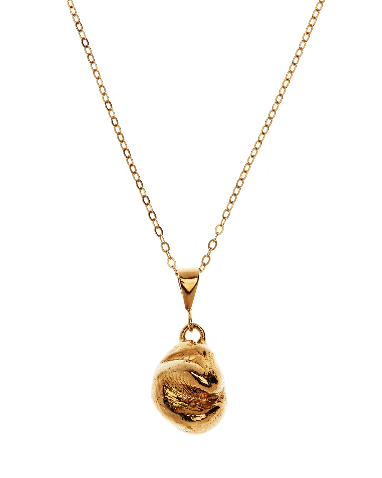 Gold vermeil trace chain with pendant