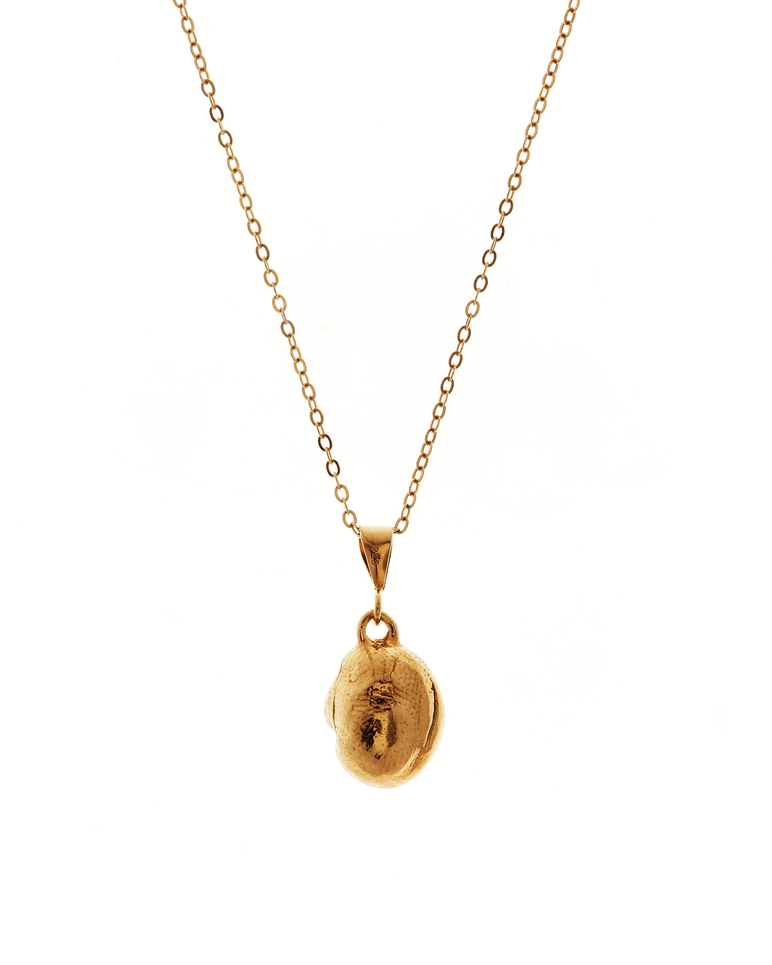 Gold vermeil pendant on trace chain