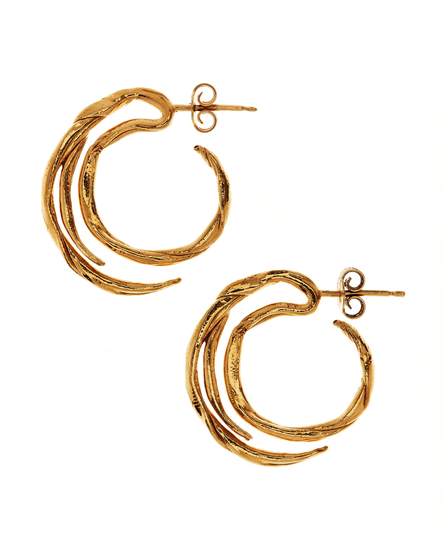 Golden hoop earrings