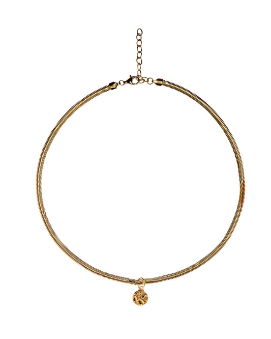 Gold vermeil snake chain with pendant
