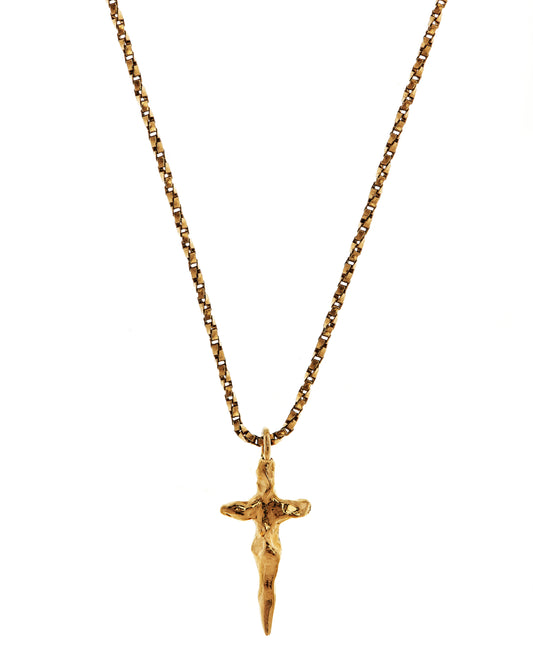 Crucifix necklace in gold 