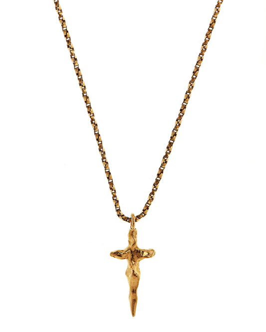 Crucifix necklace in gold