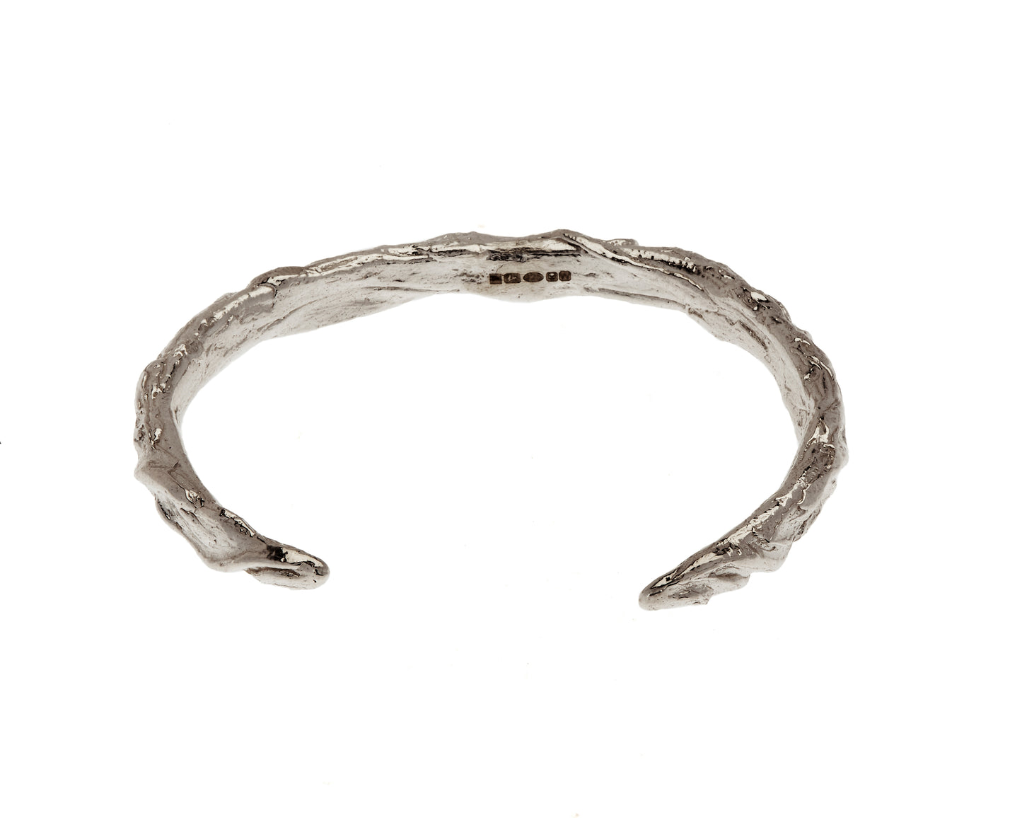 Sterling silver bangle showing hallmarking