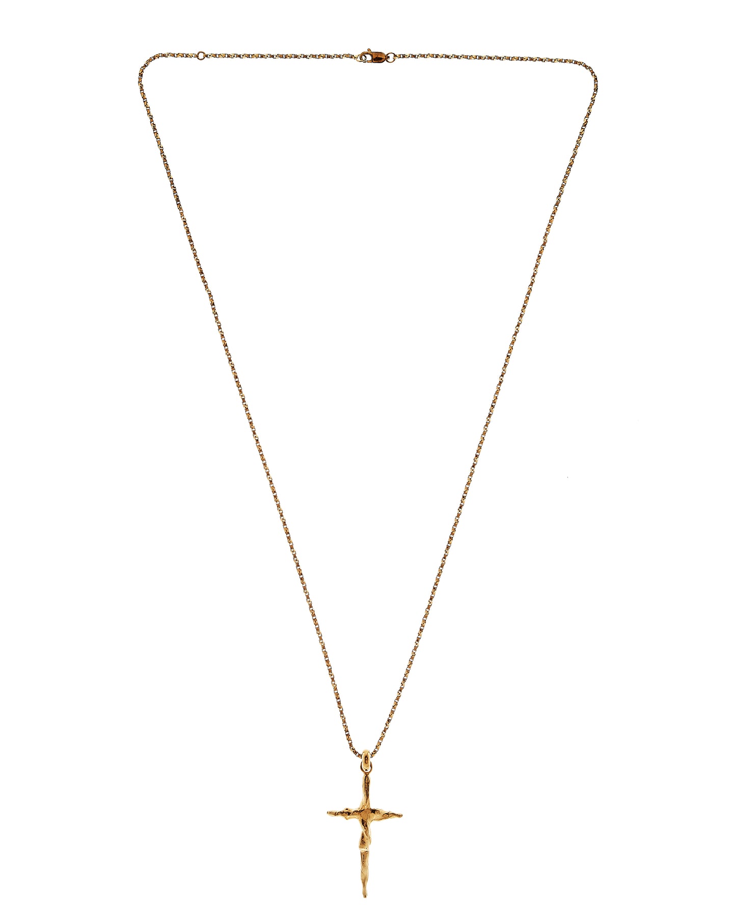 Wide shot of Cross Necklace showing lobster clasp