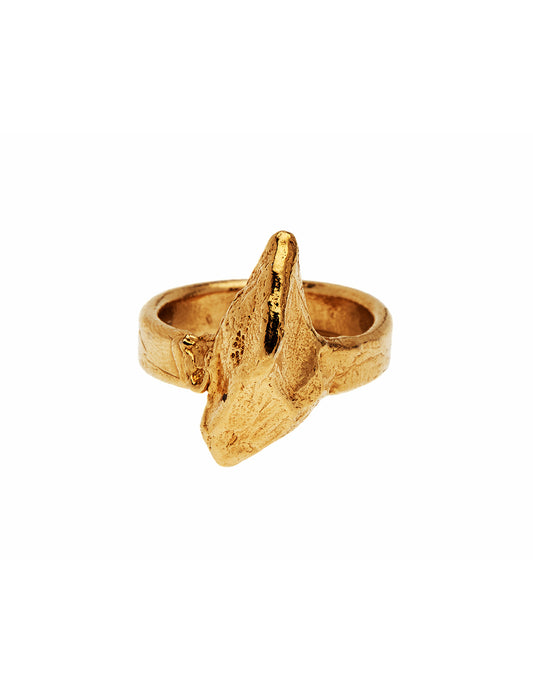 Gold vermeil textured Irish inspired ring