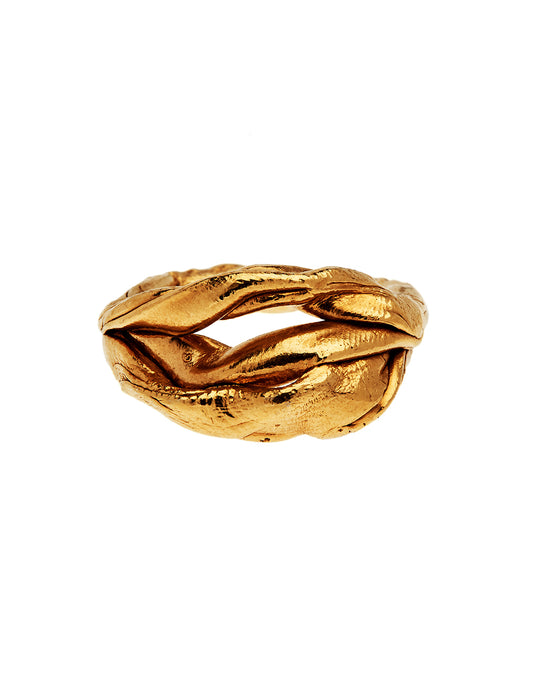 Celtic Irish Inspired Gold Vermeil Ring